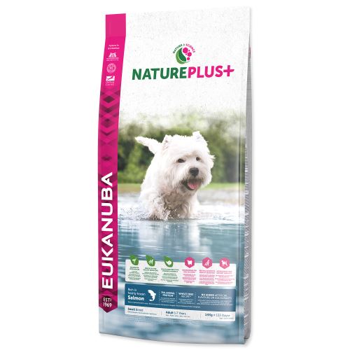 EUKANUBA Nature Plus+ Adult Small Breed Rich in freshly frozen Salmon