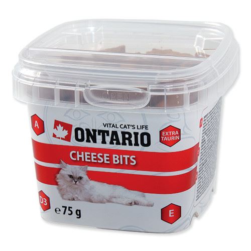 Akce Ontario Snack Cheese Bits - sýrová pochoutka pro kočky 75 g