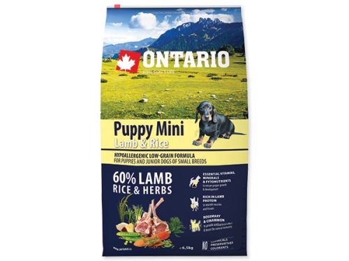 ONTARIO Puppy Mini Lamb & Rice