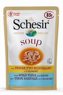 Schesir Cat kapsa Adult Soup tuňák/dýně 85g