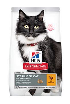 Hill's Fel. Dry Mat Adult7+Sterilised Cat Chicken 300g