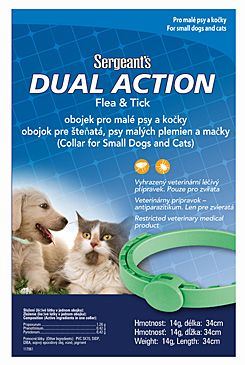 Antiparazitní obojek pro psy a kočky Sergeanťs Dual Action 34 cm