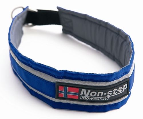 Non-Stop Dogwear polostahovací obojek modrý, 40 cm