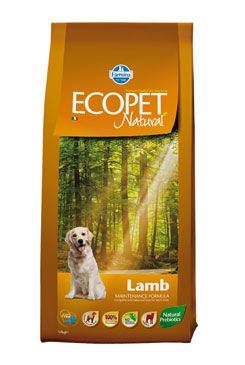 Ecopet Natural Adult Lamb Mini 12kg+2kg ZDARMA