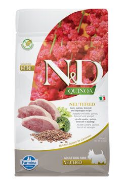N&D Quinoa DOG Neutered Duck&Broccoli&Asp. Mini 7kg