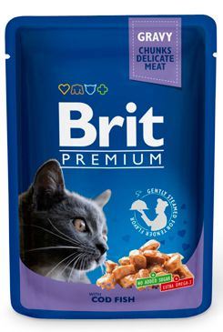 Brit Premium Cat Cod Fish - kapsička treska v omáčce pro kočky 100 g
