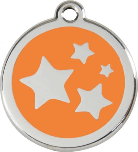 Red Dingo Známka oranžová vzor hvězdičky