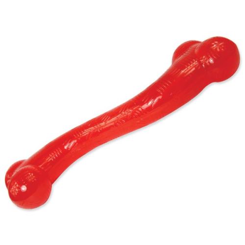 Hračka DOG FANTASY Strong kost gumová dlouhá červená 30,4 cm