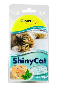 Gimpet kočka konz. ShinyCat kuře/krevety 2x70g