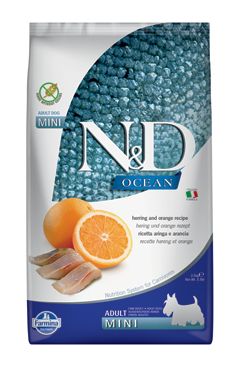 N&D Ocean Dog GF Adult Mini Herring & Orange 2,5 kg
