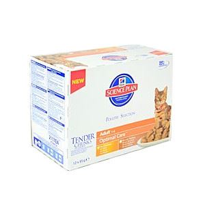 Hill's Feline kapsička Adult Multipack - drůbeží pro kočky 12x85 g