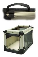 Maelson Soft Kennel Nylonová přepravka černo-béžová - velikost L, 82x59x59 cm
