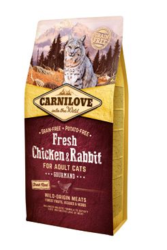 CARNILOVE Fresh Chicken & Rabbit Gourmand for Adult cats 6kg