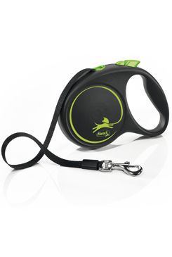 Vodítko FLEXI Black Design M pásek 5m/25kg růžová NEW