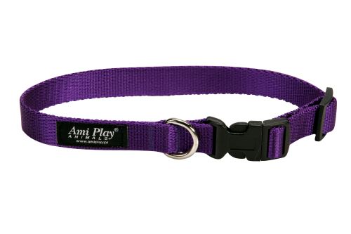 Obojek pro psa nylonový - fialový - 2,5 x 45 - 70 cm