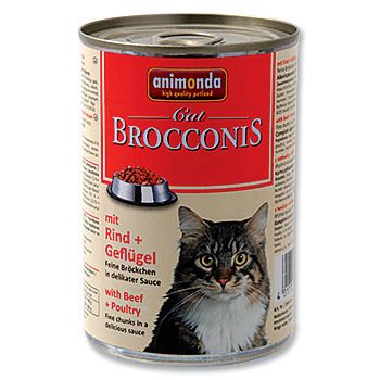 Animonda Brocconis Konzerva - hovězí & drůbež pro dospělé kočky 400 g
