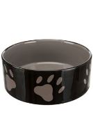 Trixie keramická miska pro psy s béž.tlapkami hnědá 300 ml - 12 cm (1)