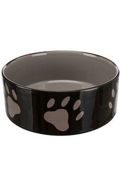 Trixie keramická miska pro psy s béž.tlapkami hnědá 300 ml - 12 cm