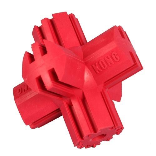 Kong Kříž gumová plnitelná interaktivní hračka pro psy červená