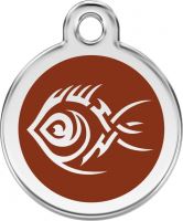 Red Dingo Známka hnědá vzor Tribal ryba (2)