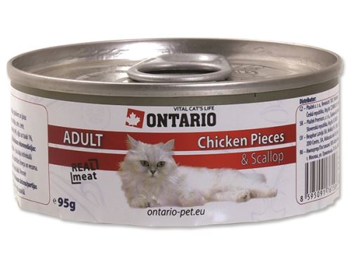 Ontario Chicken pieces & Scallop konzerva - kuřecí kousky & mušle 95 g