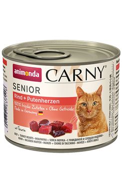 Animonda Carny Senior - hovězí & krůtí srdce pro kočky od 7 let 200 g