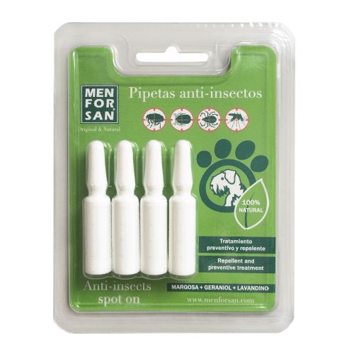 Menforsan Antiparazitní pipeta proti blechám a klíšťatům pro psy - 4 x 1,5 ml