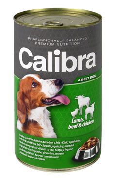 Calibra Dog konzerva hovězí & játra & zelenina v želé 1240 g