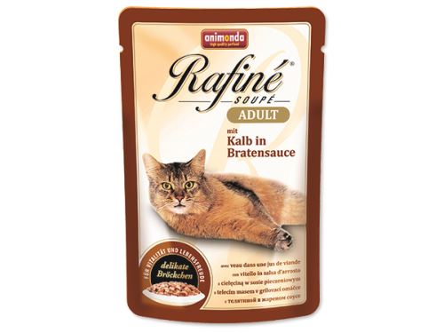 Animonda Rafine Soupe Kapsička - telecí v grilovací  omáčce pro dospělé kočky 100 g
