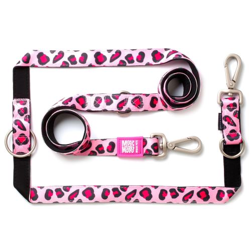 Vodítko pro psa Max & Molly Vodítko přepínací L, Pink Leopard, Délka 200 cm šířka 2.5 cm