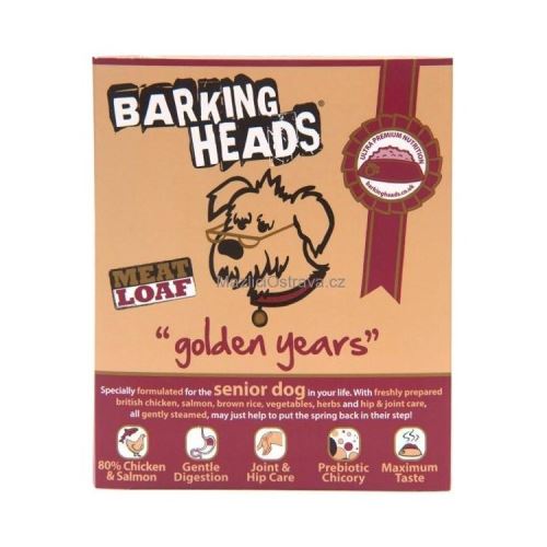 Barking Heads Golden Years - vanička kuře & losos pro psy od 7 let 400 g