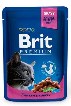 Brit Premium Cat Chicken & Turkey - kapsička kuřecí & krůtí pro kočky 100 g