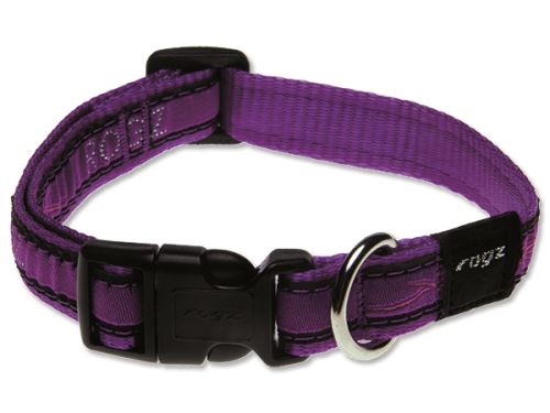 Obojek pro psa nylonový - Rogz Fancy Dress Purple Chrome - 1,6 x 26 - 40 cm