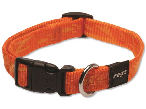 Obojek pro psa nylonový - Rogz Alpinist - oranžový - 1,6 x 26 - 40 cm