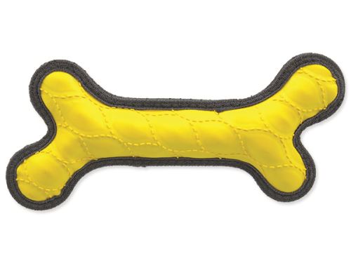 Hračka DOG FANTASY Rubber kost žlutá 24 cm