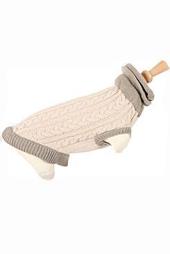 Zolux svetr s copánky pro psy béžová, 25 cm