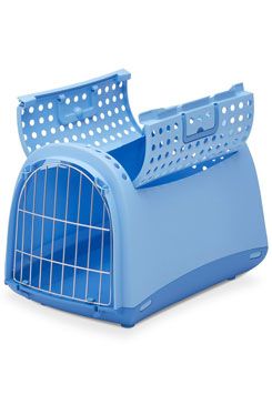 Přepravka pro kočky a psy Cabrio Argi - modrá - 50x32x34,5 cm