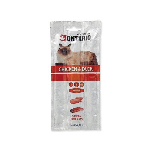 Akce Stick ONTARIO for cats Chicken & Duck 15 g