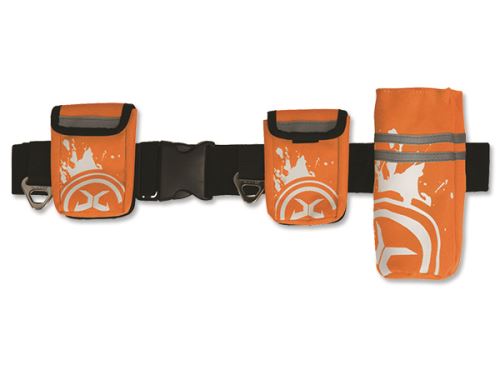 Zolux Nylonový pás reflexní pro jogging se 3 pouzdry pro psy oranžový - velikost M
