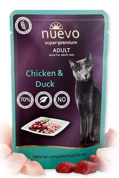 Nuevo Adult Chicken&Duckt - kapsička kuře&kachna pro dospělé kočky 85 g