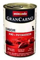 Animonda Gran Carno Junior Konzerva - hovězí & krůtí srdce pro štěňata a mladé psy 400 g