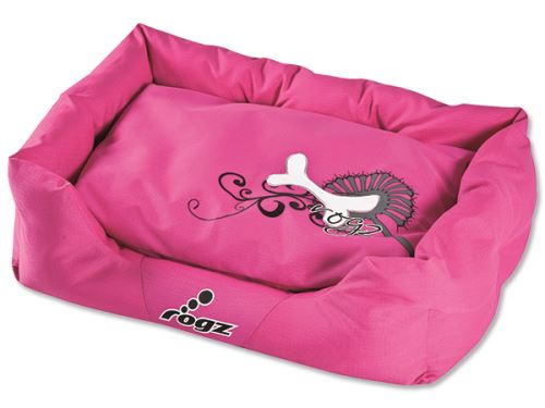 Rogz Spice Podz Pink Bone Pelíšek pro psy - velikost S, 56x35x22 cm