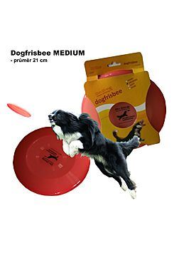 Hračka pes létající talíř Dr.Dog MEDIUM 21cm ČERVENÝ