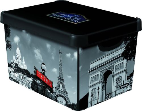 Curver úložný box, vzor Paříž, velikost L