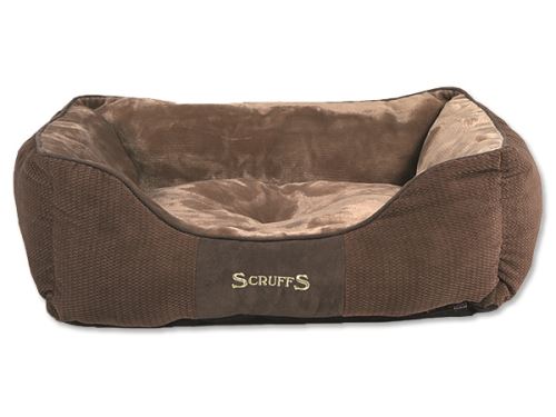 Scruffs Chester Box Bed pelíšek pro psy čokoládový - velikost M, 60x50 cm