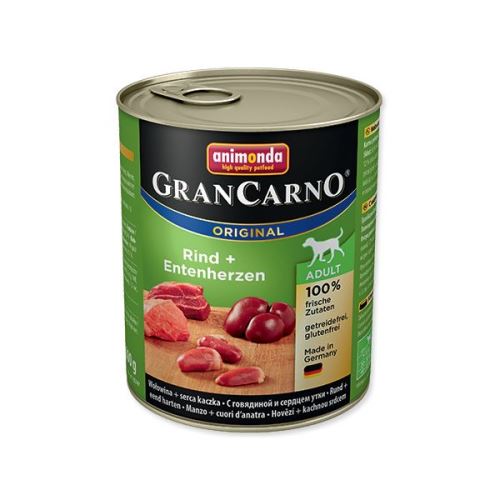 Konzerva ANIMONDA Gran Carno hovězí + kachní srdce 800 g