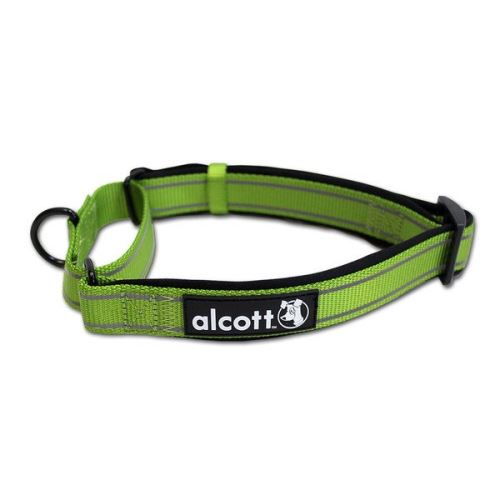 Alcott reflexní obojek pro psy, Martingale, zelený, velikost L