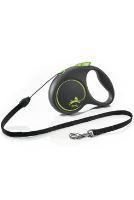 Vodítko FLEXI Black Design S lanko 5m/12kg růžová NEW (2)