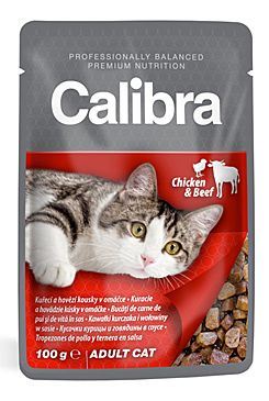 Calibra Cat kapsička kuřecí a hovězí v omáčce 100 g