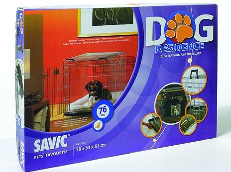 Savic Dog Residence Klec do auta se dvěma dvířky pro psy a kočky, 76x53x61 cm